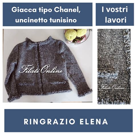 giacca taglio chanel ferri|CHANEL ALL'UNCINETTO .